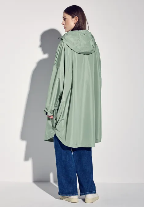 Kapuzen-Poncho light mint green