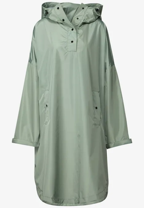 Kapuzen-Poncho light mint green