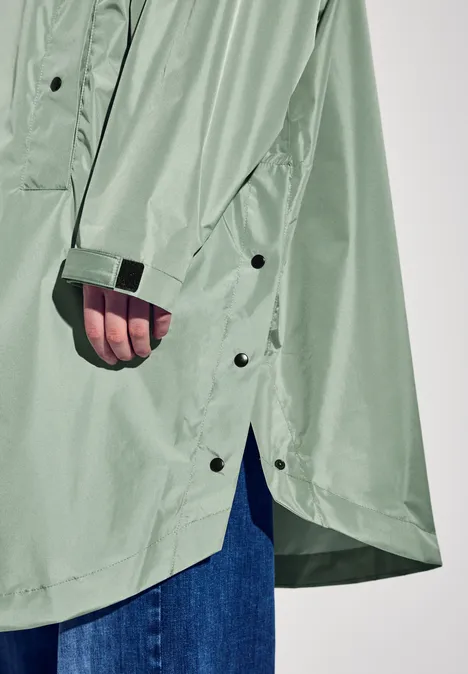 Kapuzen-Poncho light mint green