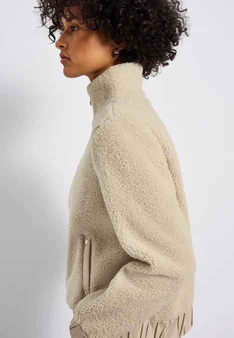 Kurze Teddyjacke savannah sand