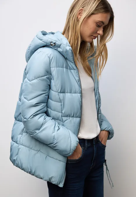 Kurze Steppjacke sterling blue