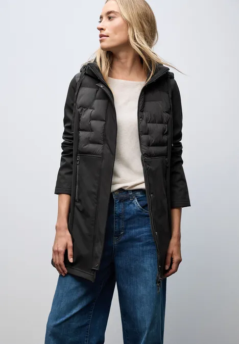 Softshelljacke mit Details Black