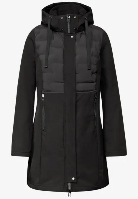 Softshelljacke mit Details Black
