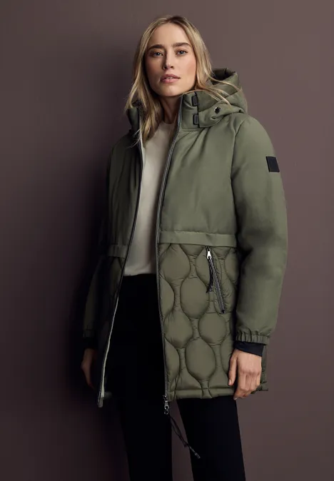 Strukturmix Jacke cypress green