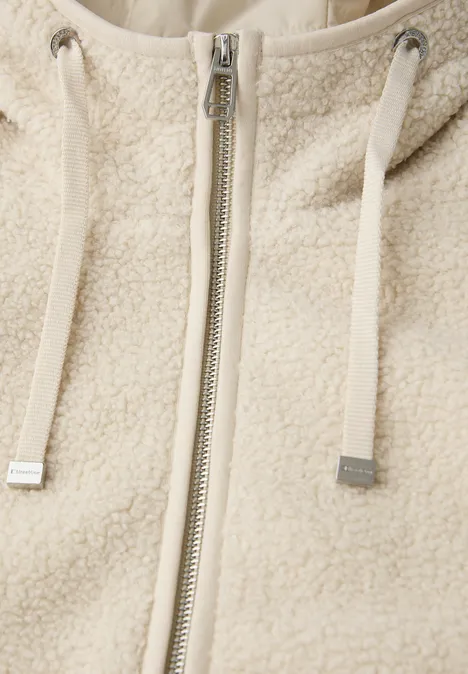 Gevoerd teddyjack pastel sand