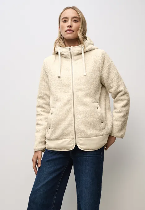 Gevoerd teddyjack pastel sand