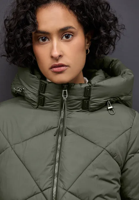 Kurze Steppjacke cypress green