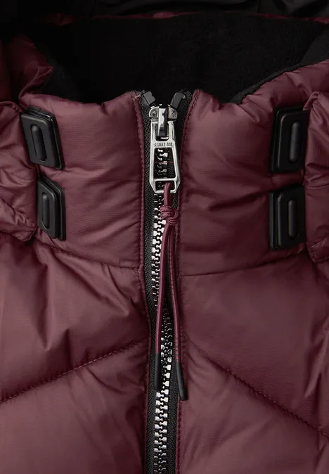 Kurze Steppjacke Light Mahagony Red