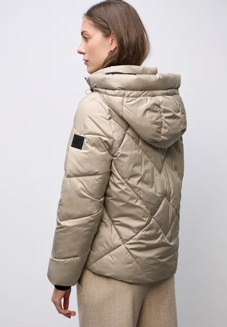 Kurze Steppjacke Smooth Champagne