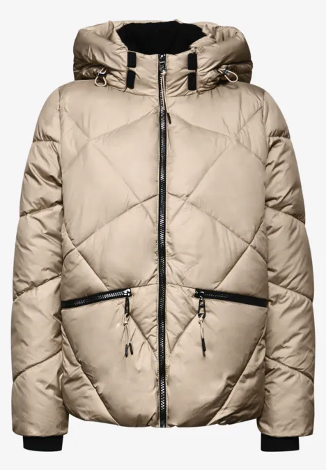 Kurze Steppjacke Smooth Champagne