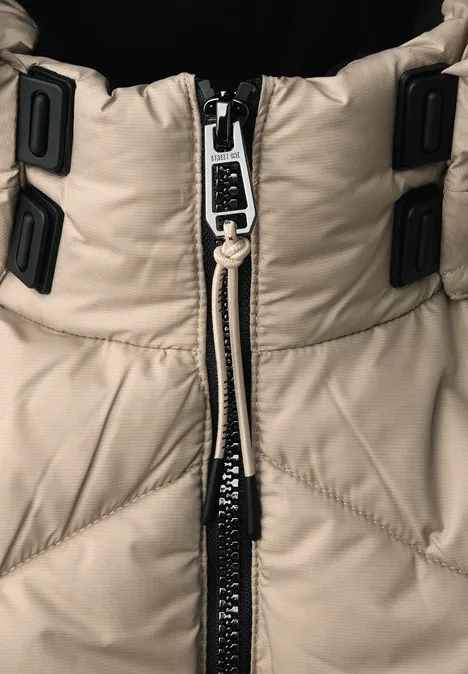 Kurze Steppjacke Smooth Champagne