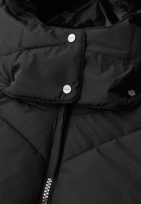 Gewatteerd jack in midilengte Black