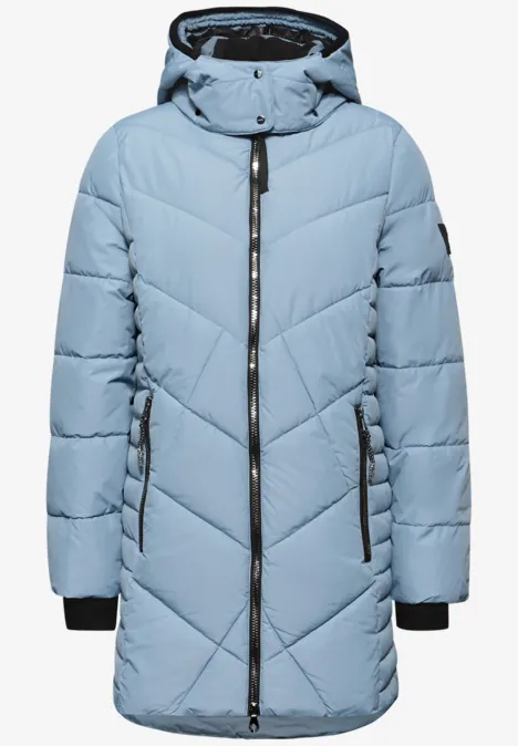 Steppjacke in Midi-Länge sterling blue