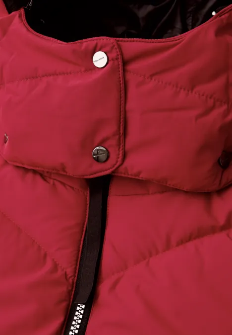 Steppjacke in Midi-Länge carpet red