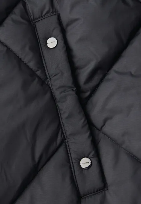 Veste longue matelassée Obsidian Blue