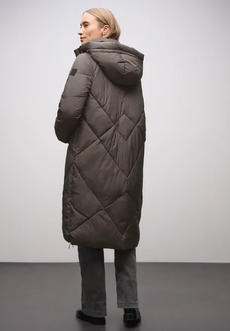 Lange Steppjacke nomad brown Lange Steppjacke nomad brown