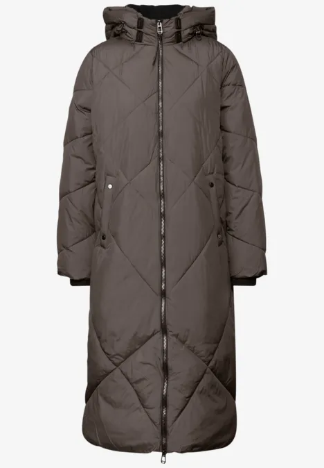 Lange Steppjacke nomad brown Lange Steppjacke nomad brown