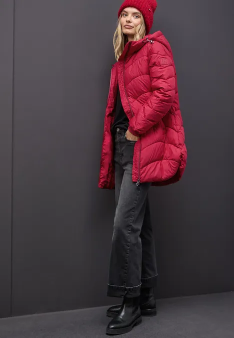 Gewatteerd midi-jack carpet red