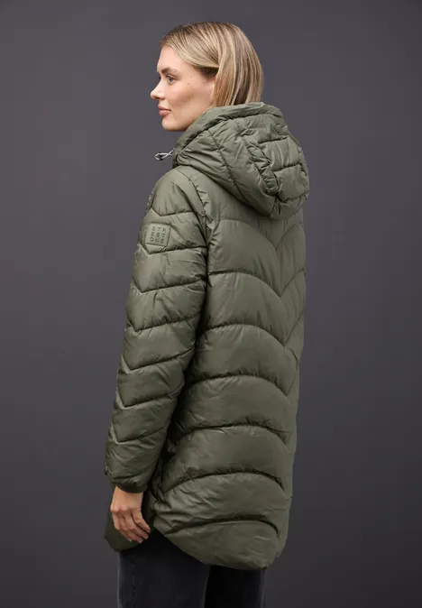 Gewatteerd midi-jack cypress green