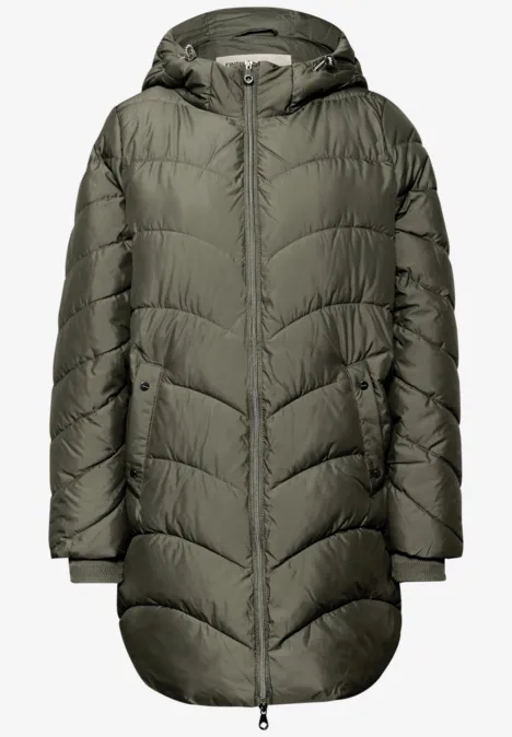 Gewatteerd midi-jack cypress green