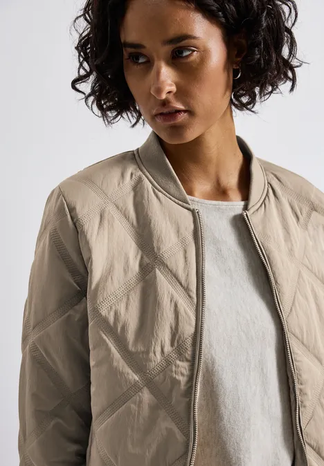 Blouson avec motif piqué Smooth Champagne