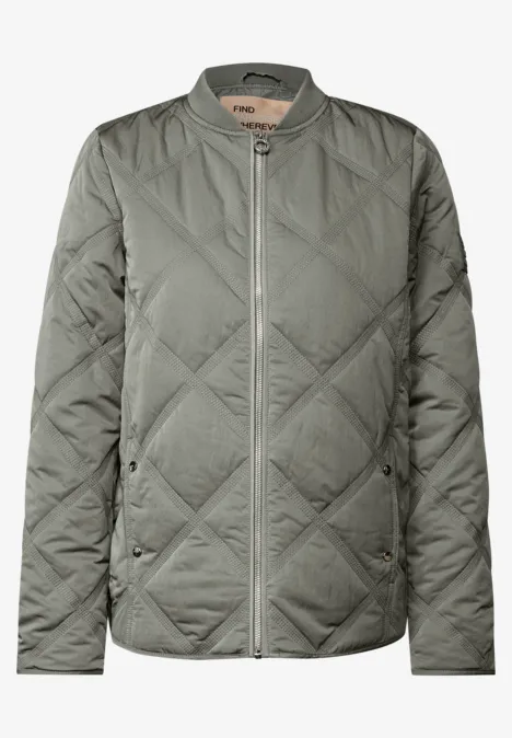 Blouson mit Steppmuster Fresh Sage