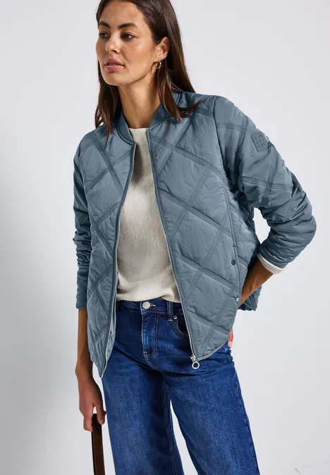 Blouson mit Steppmuster Slate Blue