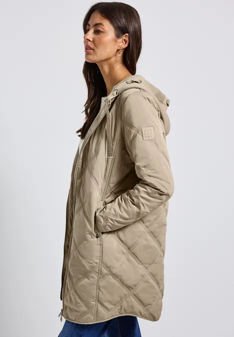 Manteau matelassé avec capuche Smooth Champagne