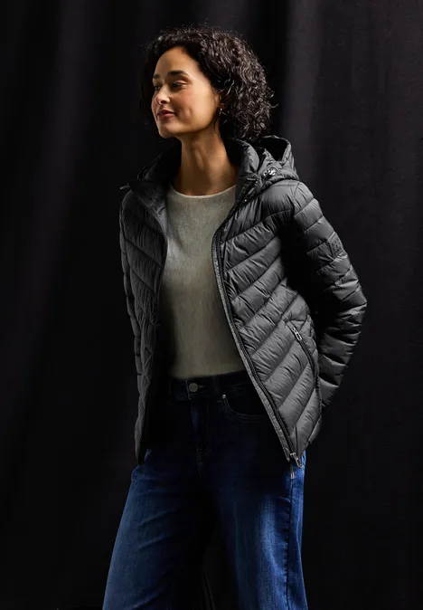 Veste avec capuche amovible Black