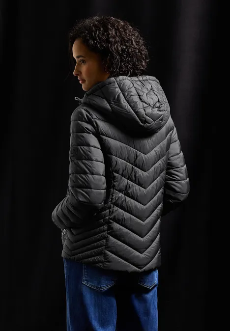 Jacke mit abnehmbarer Kapuze Black