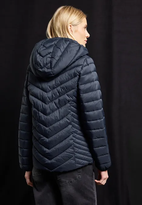 Jacke mit abnehmbarer Kapuze deep blue