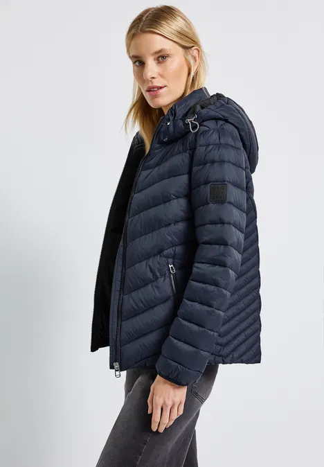 Jacke mit abnehmbarer Kapuze deep blue