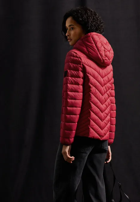 Jacke mit abnehmbarer Kapuze carpet red