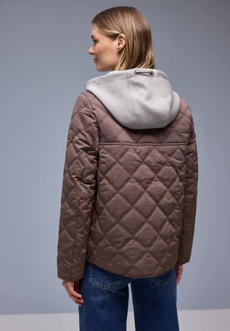 Veste avec capuche amovible mahogany brown