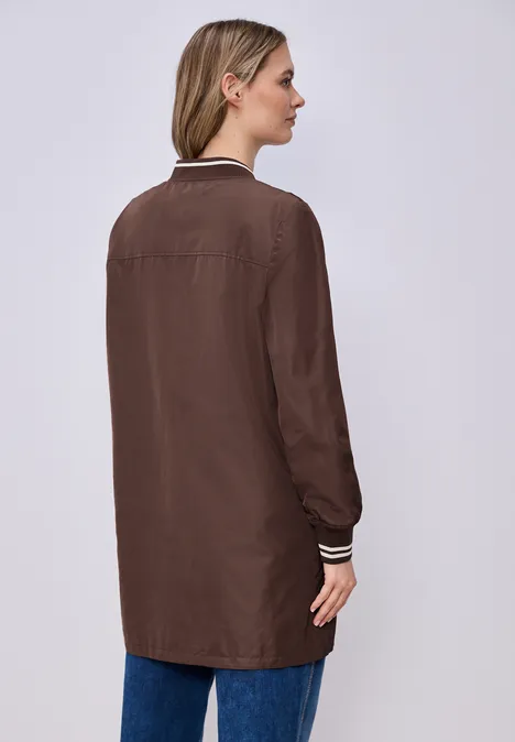 Blouson long mahogany brown