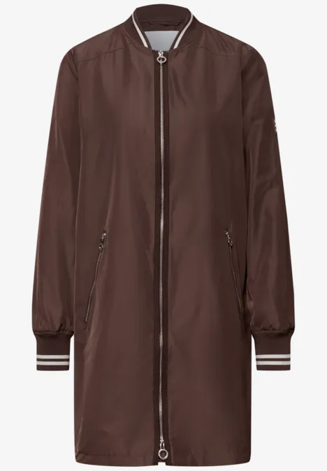 Blouson long mahogany brown