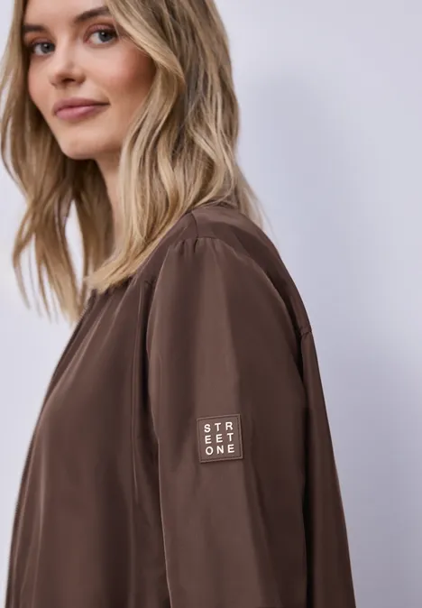 Blouson long mahogany brown