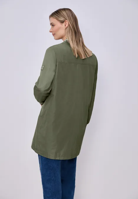 Lange blouson Dark Vetiver Green