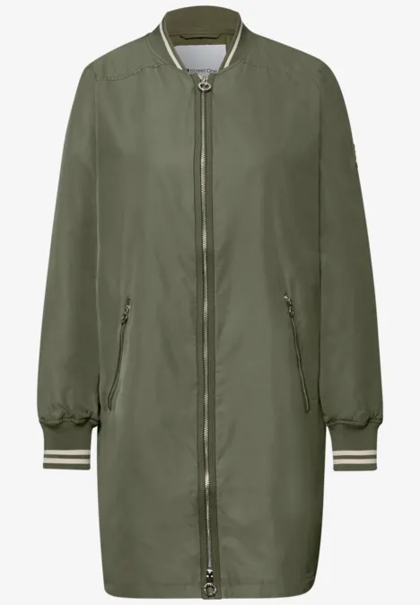 Lange blouson Dark Vetiver Green