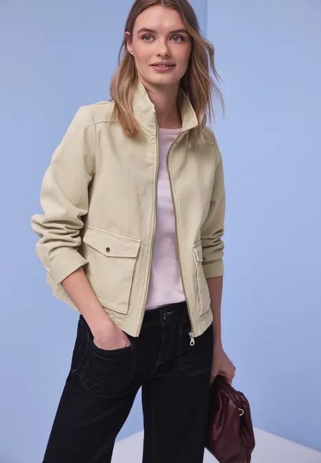Veste look délavé powder beige