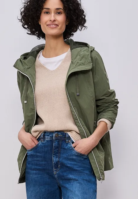 Moderner Windbreaker Dark Vetiver Green