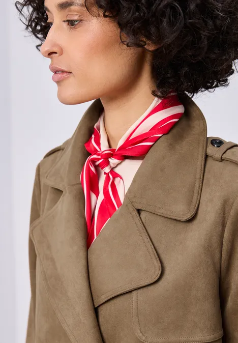 Krótki trencz Cinnamon Brown