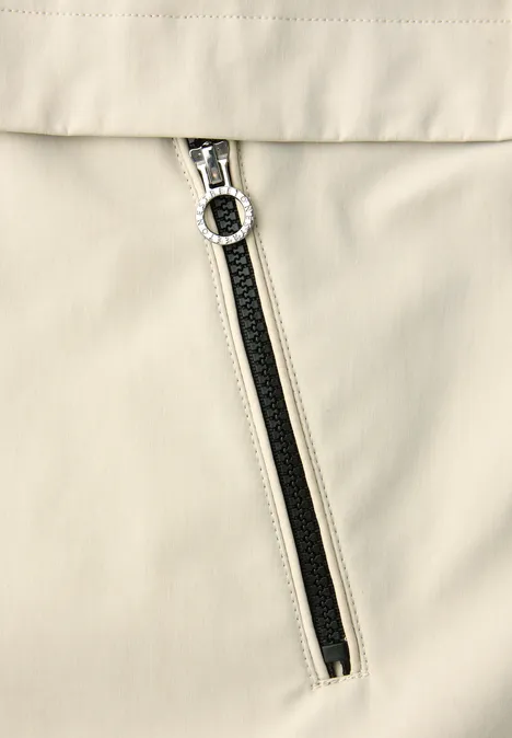 Parka mit Kapuze und 2-Wege-Zipper powder beige