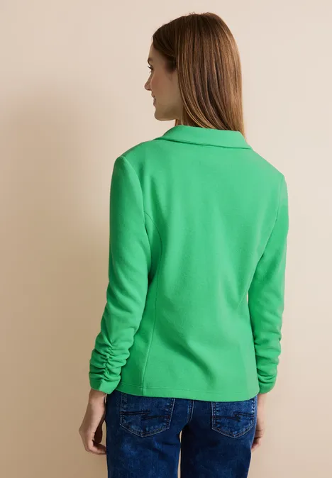 Blazer met plooien soft grass green