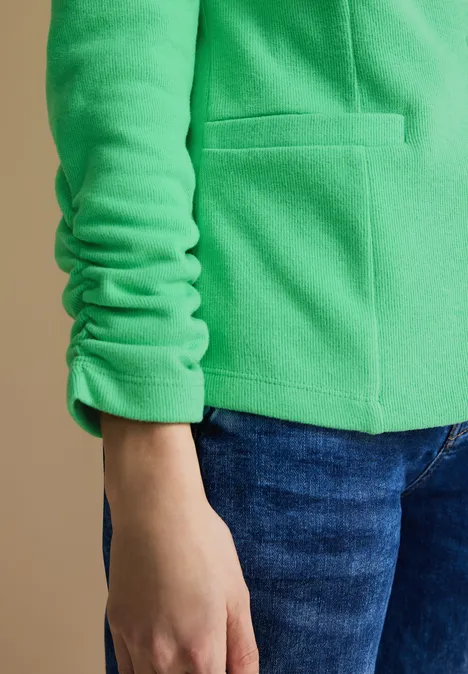 Blazer met plooien soft grass green