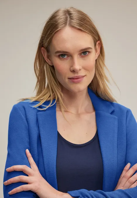 Basic Blazer mit Raffungen fresh intense gentle blue