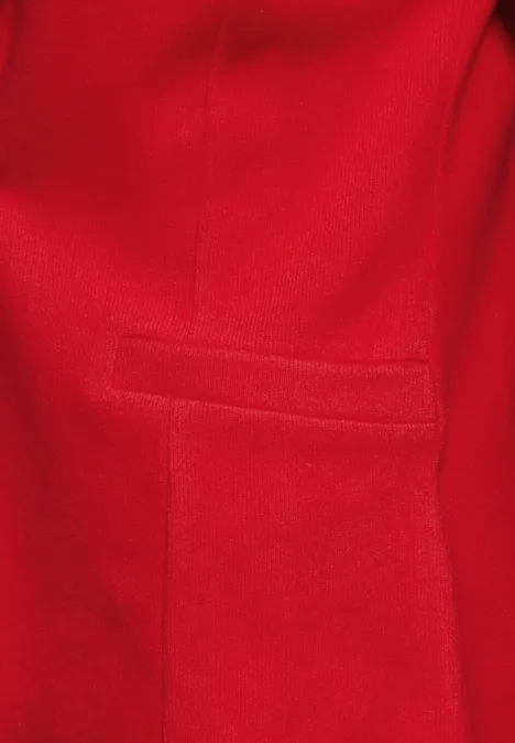 Blazer basique avec fronces mandarin red