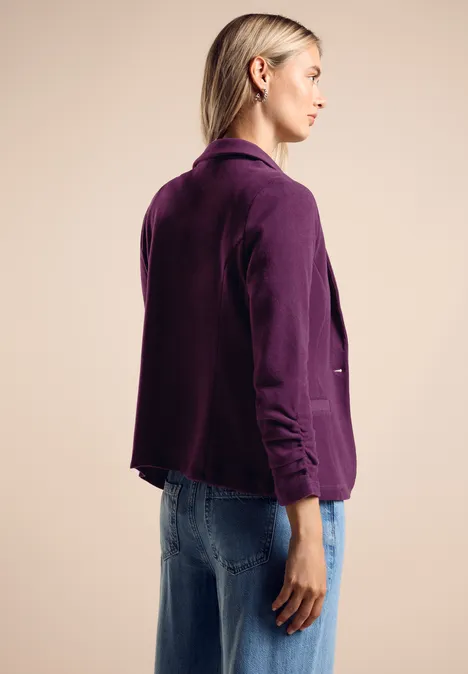 Basic Blazer mit Raffungen caspia purple
