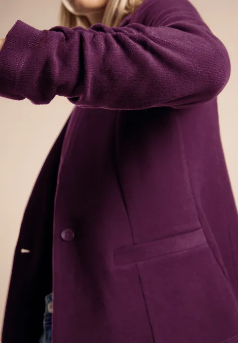 Basic Blazer mit Raffungen caspia purple