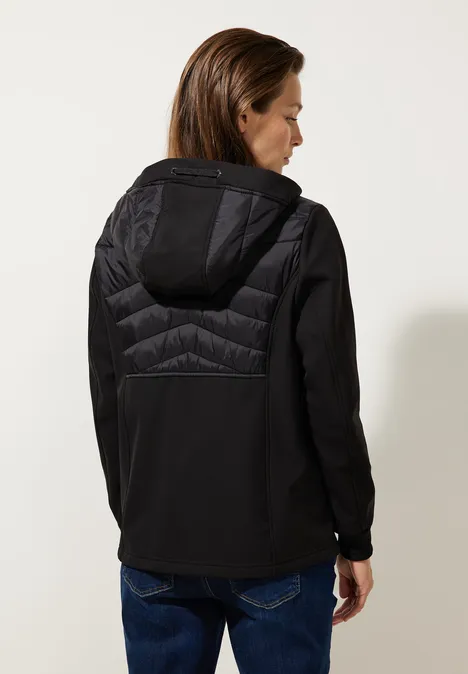 Jacke im Materialmix Black Jacke im Materialmix Black